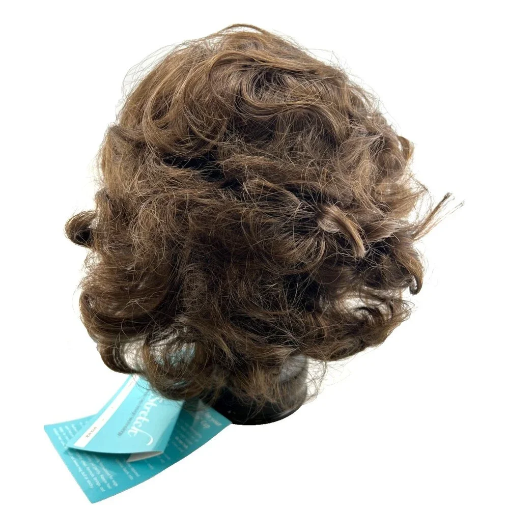 NIB Soft Stretch TWC Wig Soft Pleasures Sz Average Color 8 Brown Brunette Curl